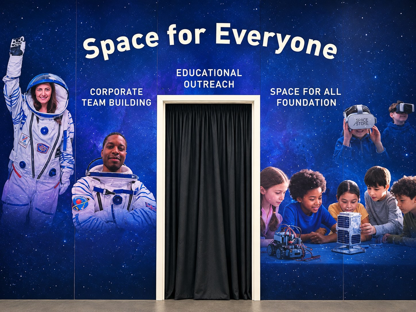 Space for Everyone wall mural at Space Store, Oxford