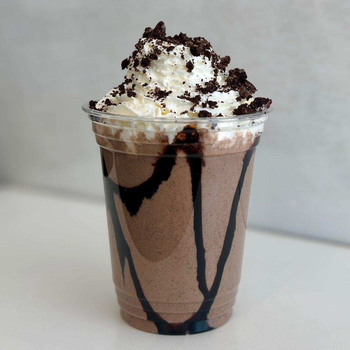 Cookies and cream milkshake with whipped cream